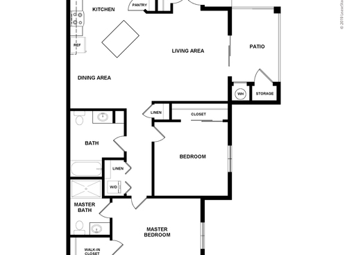 The Mondavi: Beds - 2: Baths - 2: SqFt Range - 980 to 980