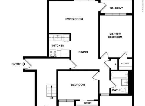 2 Bed / 1 Bath: Beds - 2: Baths - 1: SqFt Range - 752 to 752