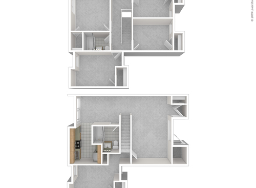 5 Bed / 2 Bath Townhome: Beds - 5: Baths - 2: SqFt Range - 1486 to 1486