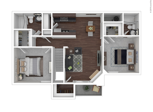 B2R: Beds - 2: Baths - 2: SqFt Range - 850 to 850
