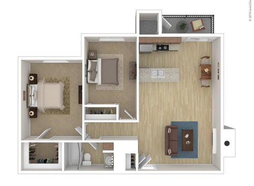 The Spinnaker: Beds - 2: Baths - 1: SqFt Range - 814 to 814