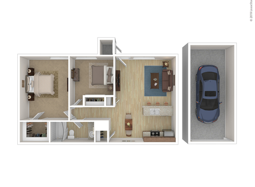 The Ketch: Beds - 2: Baths - 1: SqFt Range - 836 to 836