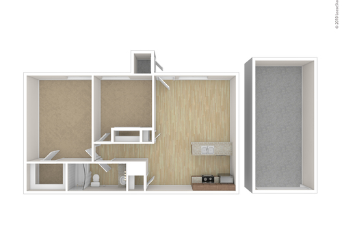 The Ketch: Beds - 2: Baths - 1: SqFt Range - 836 to 836