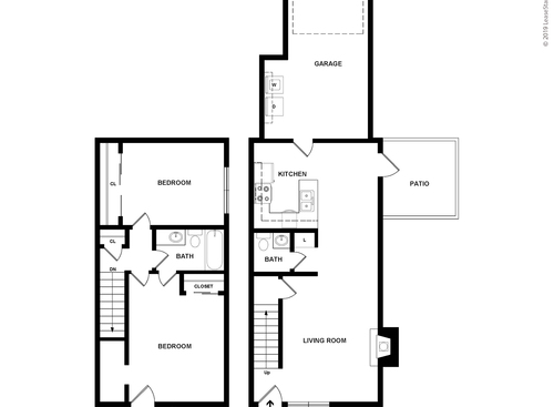 The MainSail: Beds - 2: Baths - 1.5: SqFt Range - 1056 to 1056