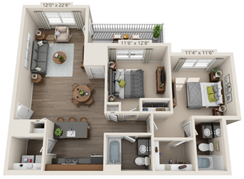 2 Bedroom A  2 Bedroom Apartment in Frederick, MD