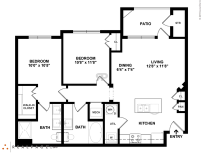 B1: Beds - 2: Baths - 2: SqFt Range - 960 to 960