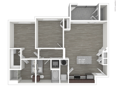 B1: Beds - 2: Baths - 2: SqFt Range - 960 to 960