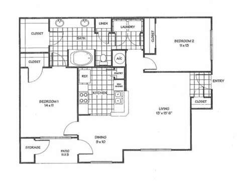 Trails At Corinthian Creek - 2A - Palermo - 2 bed - 1 bath - 998 sf