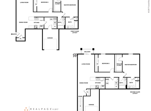 The Residences at Town Center - Regent with Garage - 2 bed - 2 bath - 1136 sf