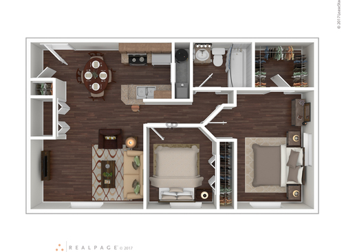 REA  The Residences at Eastpointe Ridge Apartments - Two Bedroom One Bath - 2 bed - 1 bath - 966 sf