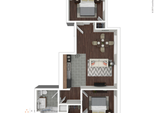 Gloria Linden - C - 2 bed - 1 bath - 1 sf