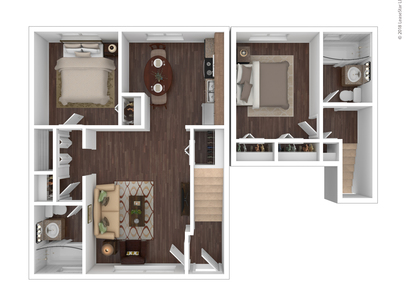 2 Bed 1 Bath: Beds - 2: Baths - 1: SqFt Range - 624 to 624