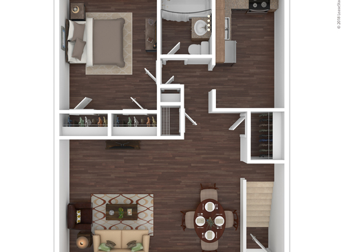 1 Bed 1 Bath: Beds - 1: Baths - 1: SqFt Range - 560 to 560