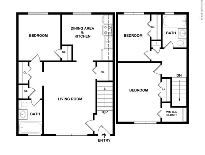 3 Bed 2 Bath Townhome: Beds - 3: Baths - 2: SqFt Range - 869 to 869