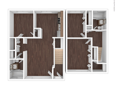3 Bed 2 Bath Townhome: Beds - 3: Baths - 2: SqFt Range - 869 to 869