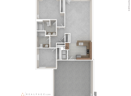The Aspen: Beds - 2: Baths - 2: SqFt Range - 1260 to 1260
