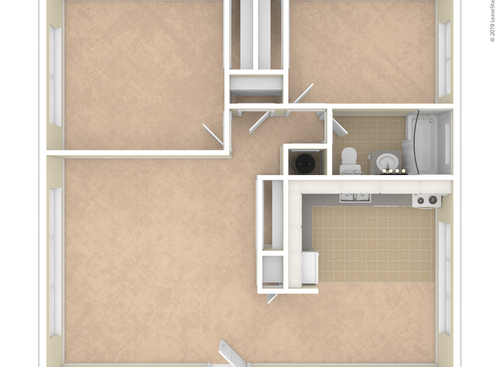 2x1 Canyon: Beds - 2: Baths - 1: SqFt Range - 810 to 810