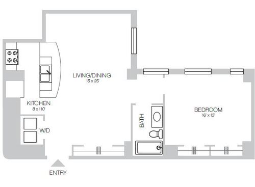 The Statler - One Bedroom 1420 - 1 bed - 1 bath - 992 sf
