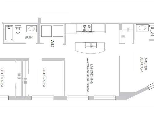 The Statler - Three Bedroom 1425 - 3 bed - 2 bath - 1381 sf