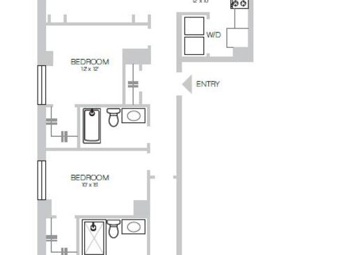 The Statler - Three Bedroom 205 - 3 bed - 2 bath - 1702 sf