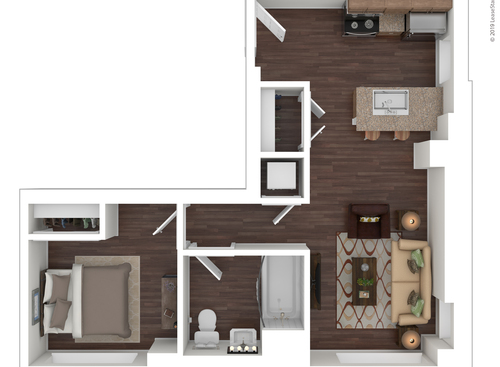 C: Beds - 1: Baths - 1: SqFt Range - 1 to 1