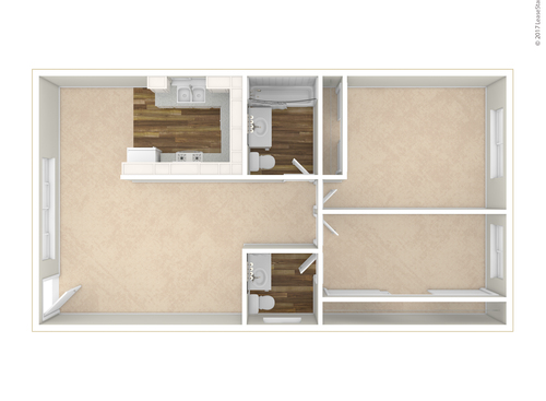 2x2 Small: Beds - 2: Baths - 2: SqFt Range - 900 to 900