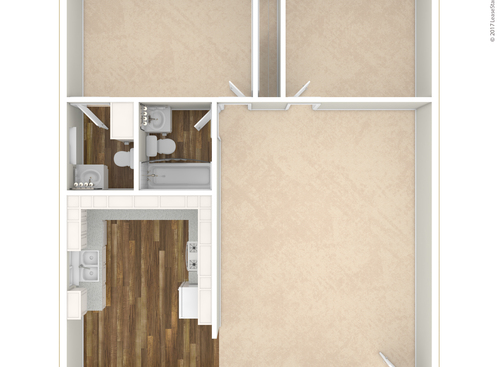 2x2 Large: Beds - 2: Baths - 2: SqFt Range - 970 to 970