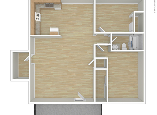 2X1: Beds - 2: Baths - 1: SqFt Range - 953 to 953