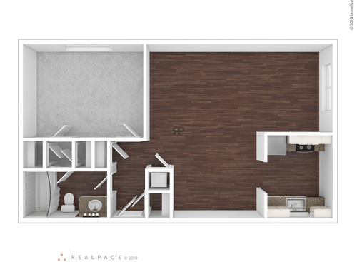 1 BEDROOM: Beds - 1: Baths - 1: SqFt Range - 640 to 640