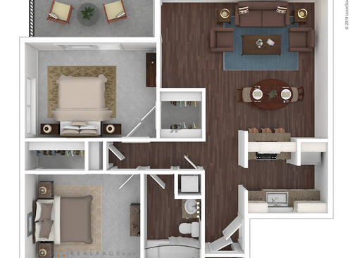 2 BEDROOM: Beds - 2: Baths - 2: SqFt Range -  to