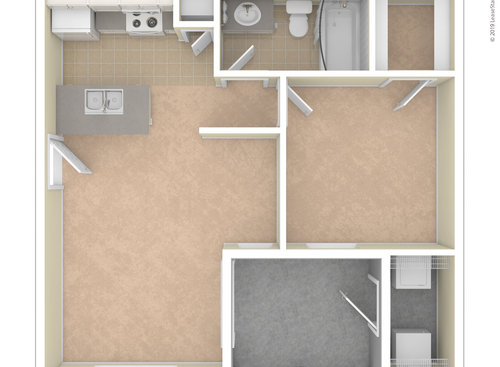 Valencia: Beds - 1: Baths - 1: SqFt Range - 642 to 642