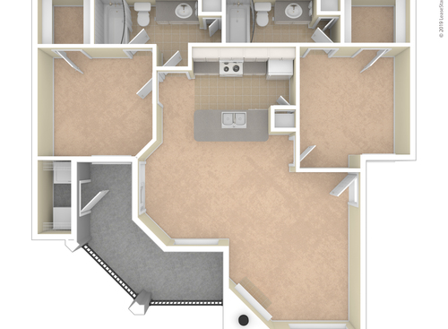 Madrid: Beds - 2: Baths - 2: SqFt Range - 981 to 981