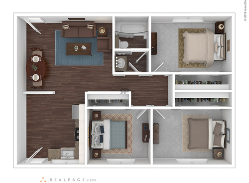 3 bedroom: Beds - 3: Baths - 1.5: SqFt Range - 1300 to 1300