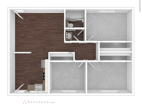 3 bedroom: Beds - 3: Baths - 1.5: SqFt Range - 1300 to 1300