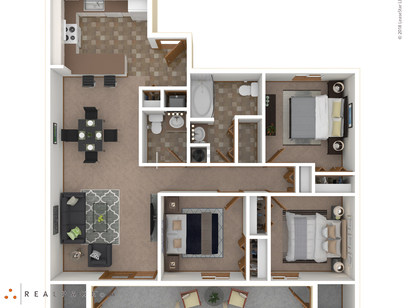 Glacier: Beds - 3: Baths - 1.5: SqFt Range - 969 to 969