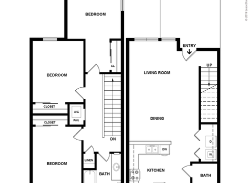 Three Bedroom: Beds - 2: Baths - 2: SqFt Range - 1269 to 1269