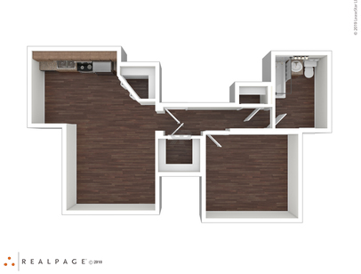 Large One Bedroom: Beds - 1: Baths - 1: SqFt Range - 701 to 701