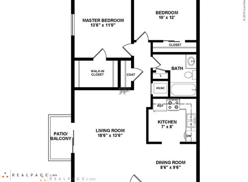 Magnolia: Beds - 2: Baths - 1: SqFt Range - 915 to 915