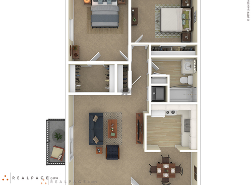 Magnolia: Beds - 2: Baths - 1: SqFt Range - 915 to 915