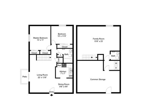 Park Meadows Apartments - Oak - 2 bed - 1.5 bath - 1290 sf