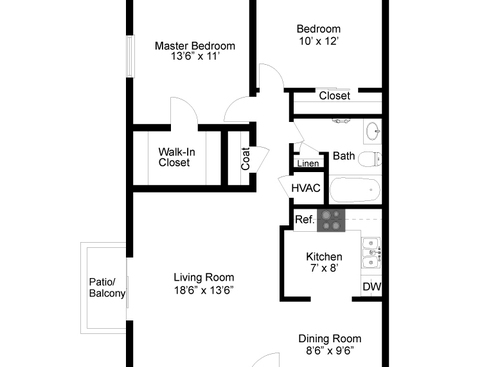 Park Meadows Apartments - Magnolia - 2 bed - 1 bath - 915 sf