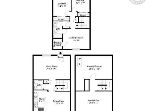Park Meadows Apartments - Redwood - 3 bed - 1.5 bath - 2015 sf