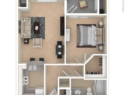 A1: Beds - 1: Baths - 1: SqFt Range - 754 to 754