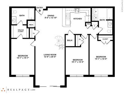 3 Bedroom 2 Bath: Beds - 3: Baths - 2: SqFt Range - 1174 to 1174