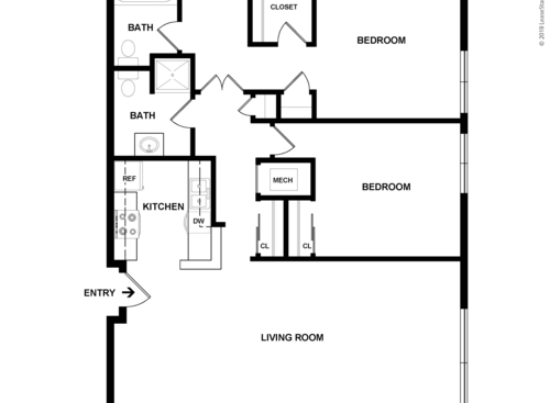 Cambridge On Devonshire - Oxford - 2 bed - 2 bath - 1025 sf