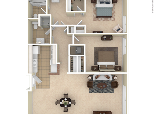 Cambridge On Devonshire - Oxford - 2 bed - 2 bath - 1025 sf