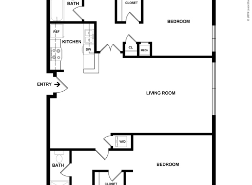 Cambridge On Devonshire - Westcliff - 2 bed - 2 bath - 1050 sf