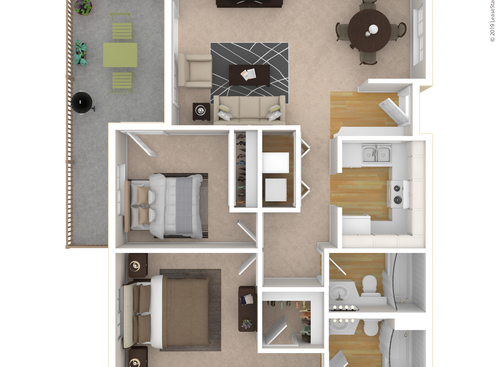 The Villages Of Monterey - Mendocino - 2 bed - 2 bath - 854 sf