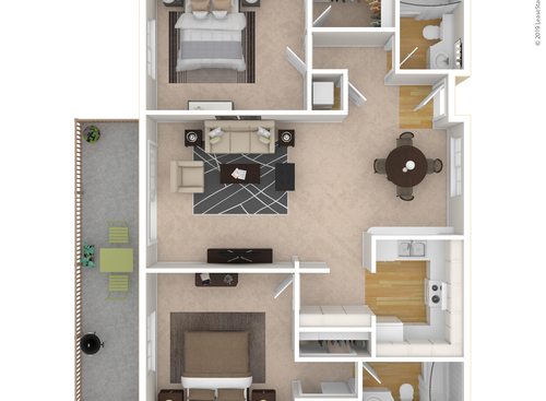 The Villages Of Monterey - Madera - 2 bed - 2 bath - 923 sf