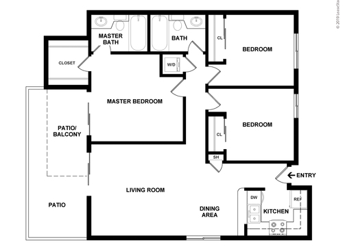 The Villages Of Monterey - Morgan Hill - 3 bed - 2 bath - 964 sf